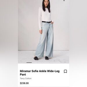 Rag and Bone Miramar Sofie Ankle Wide-leg Pant sz 30